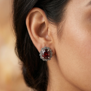 Crimson Heirloom Halo Studs - Image 2