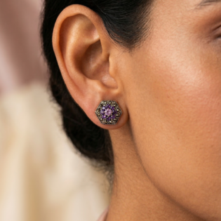 Amethyst Hive Studs - Image 2