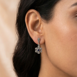Midnight Meadow Drop Earrings - Image 2