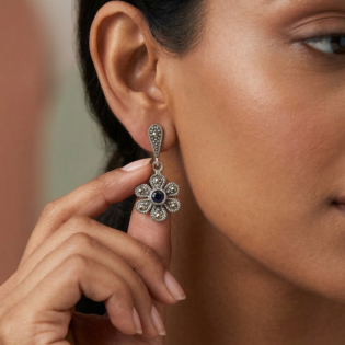 Midnight Meadow Drop Earrings - Image 4