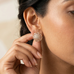 Golden Solstice Stud Earrings - Image 4