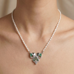 Silver Pearl Royale Pendant Set - Image 2