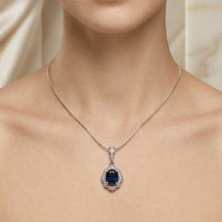 Midnight Halo Silver Pendant Set - Image 4
