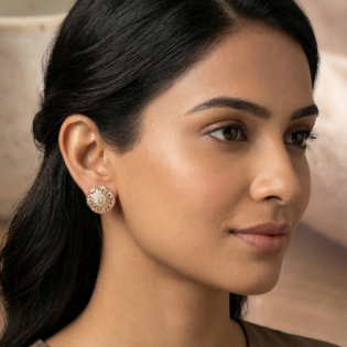 Golden Solstice Stud Earrings - Image 5