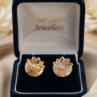 Golden Lotus Whisper Studs - Image 3