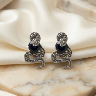Serpent Elegance Silver Pendant Set - Image 3
