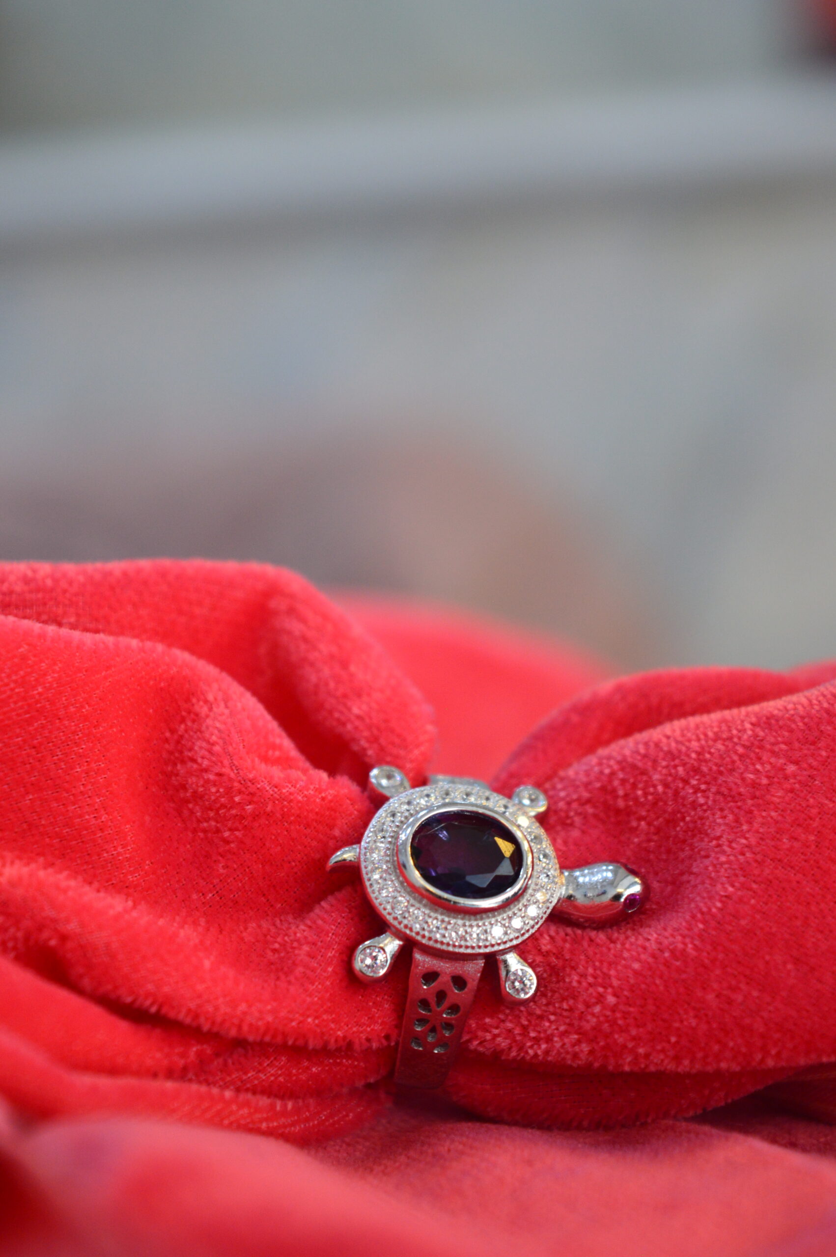 Ladybug Helm Garnet Glow Ring - Image 2