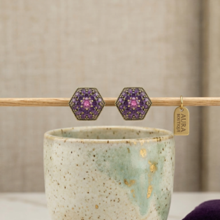 Amethyst Hive Studs