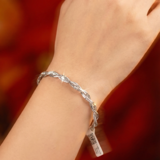 Silver Serene Twist Bracelet - Image 4