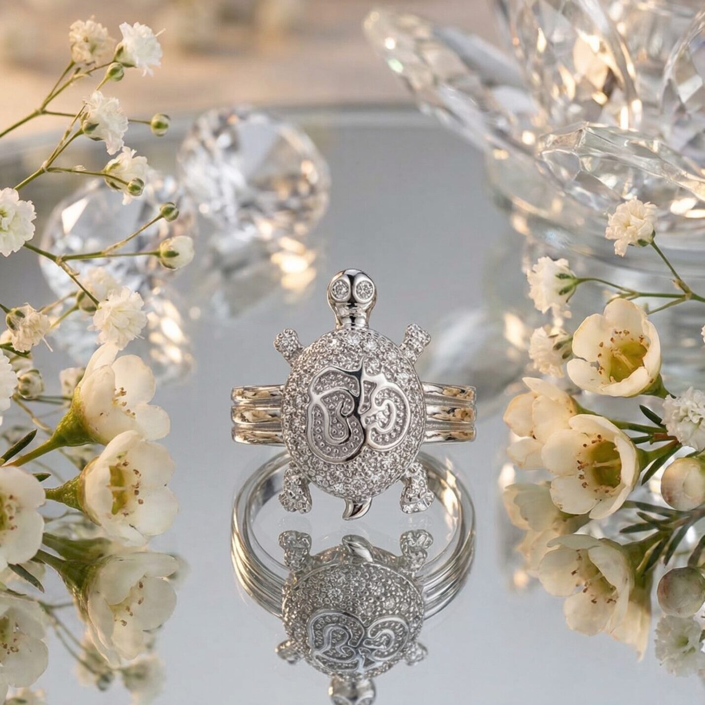 Sacred Turtle Om Ring