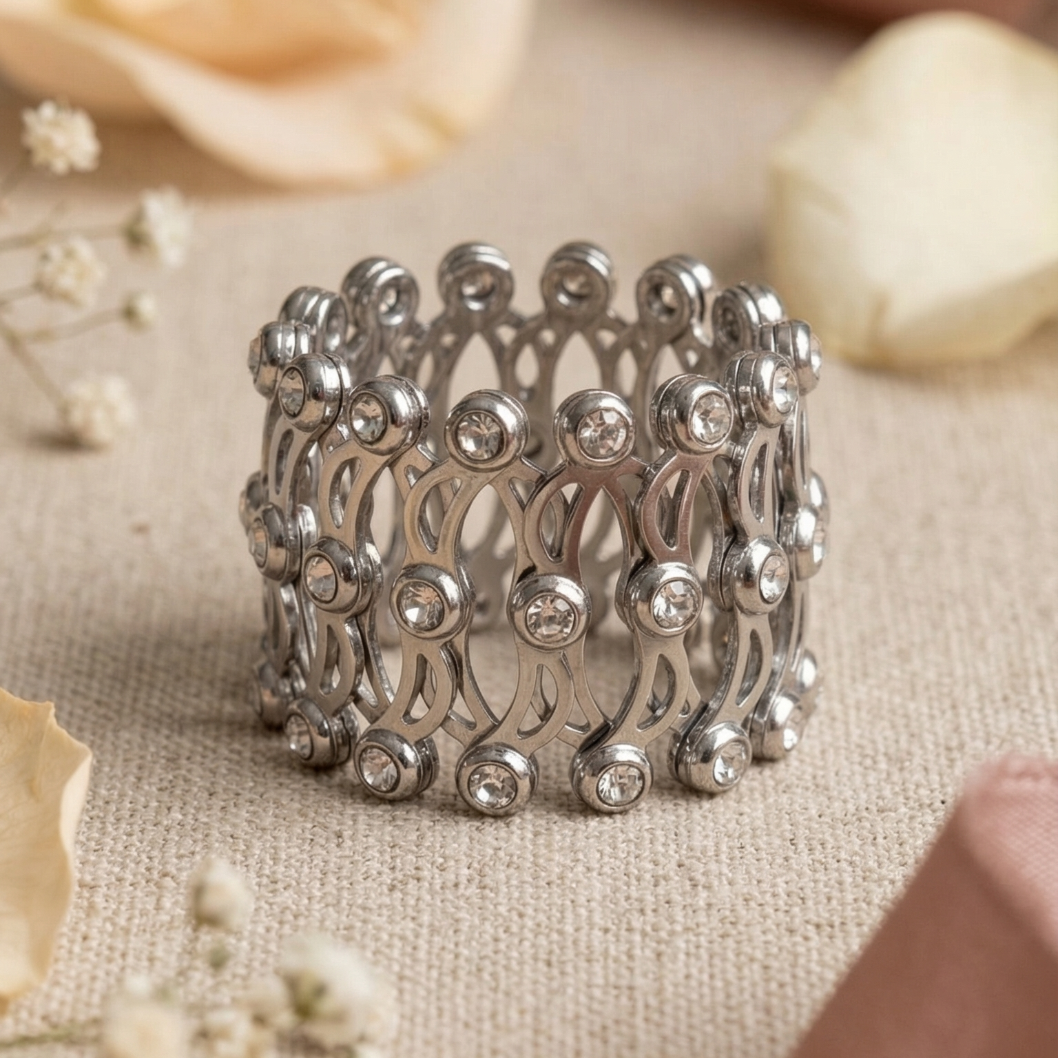 Silver Infinity Cuff Ring