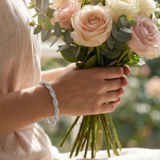 Silver Serene Twist Bracelet - Image 3