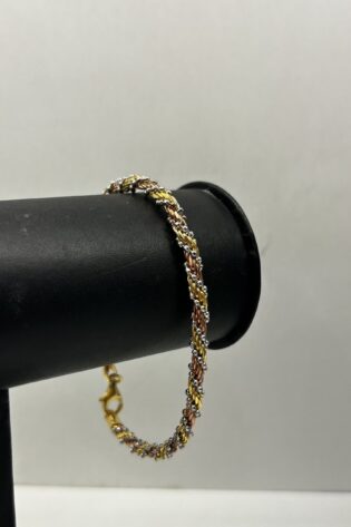 Trinity Weave Silver Bracelet