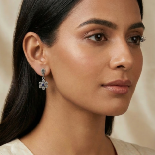 Midnight Meadow Drop Earrings - Image 5