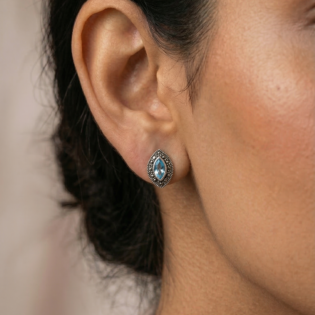 Azure Crescent Studs - Image 4