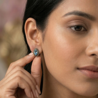 Azure Crescent Studs - Image 2