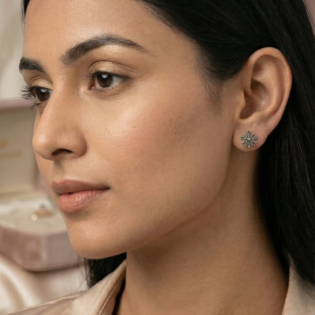 Verdant Sunburst Stud Earrings - Image 5