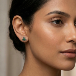 Emerald Trinity Bloom Studs - Image 5