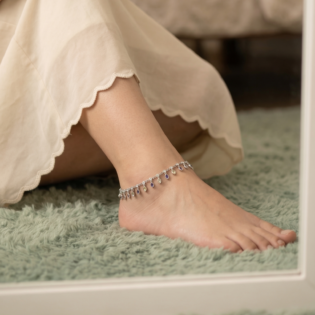 Silver Drop Anklet - Image 2