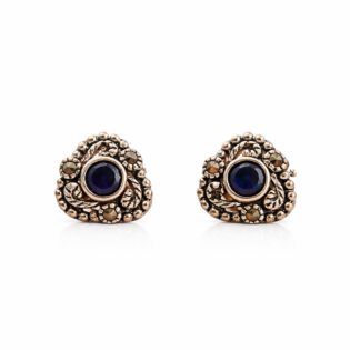 Midnight Laurel Stud Earrings