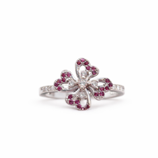 Starlit Twist Solitaire Ring