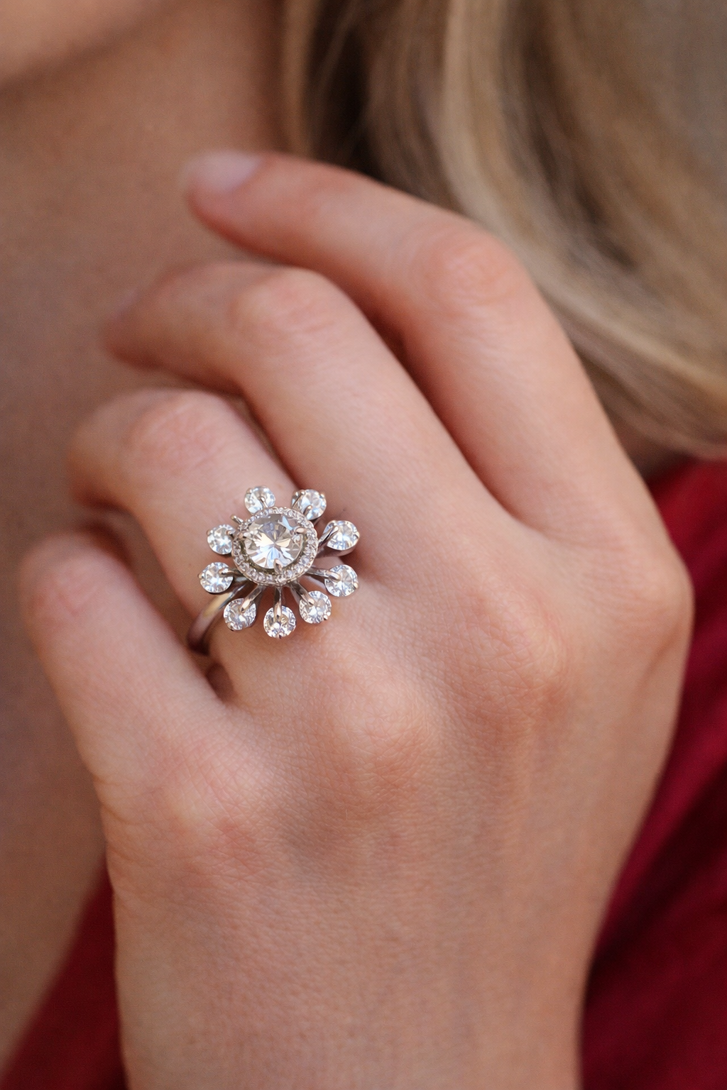 Solar Bloom Silver Ring - Image 5