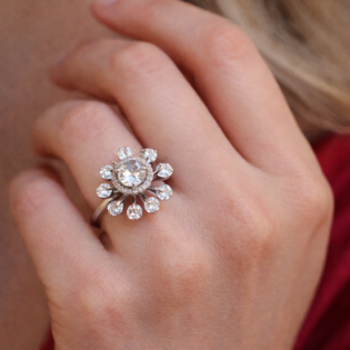 Solar Bloom Silver Ring - Image 2