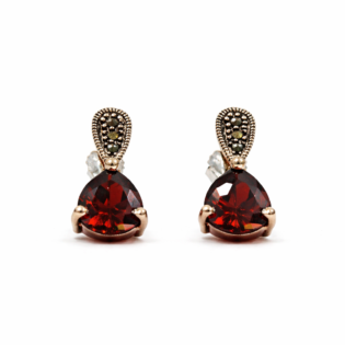 Crimson Ember Drop Earrings