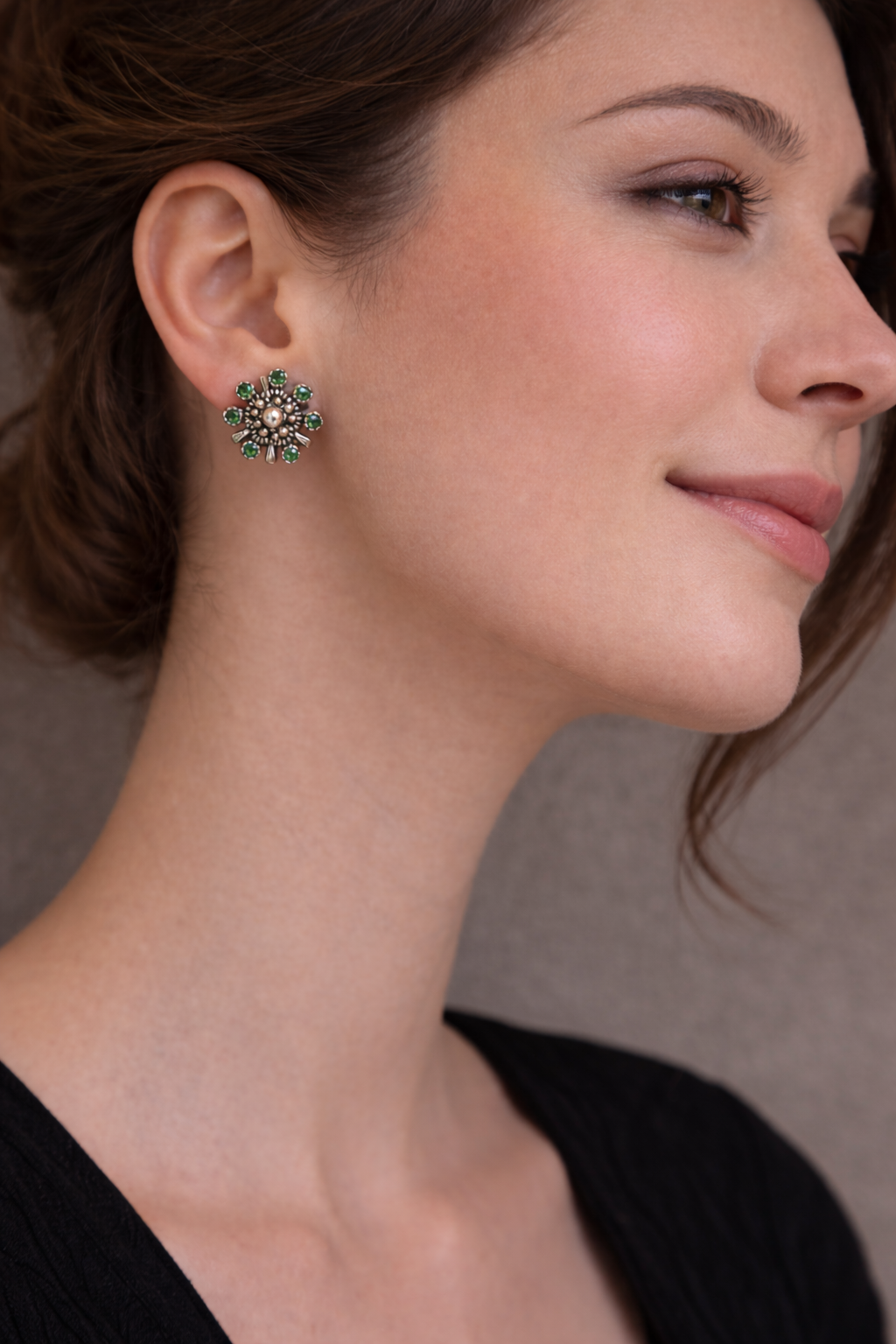 Verdant Sunburst Stud Earrings - Image 5