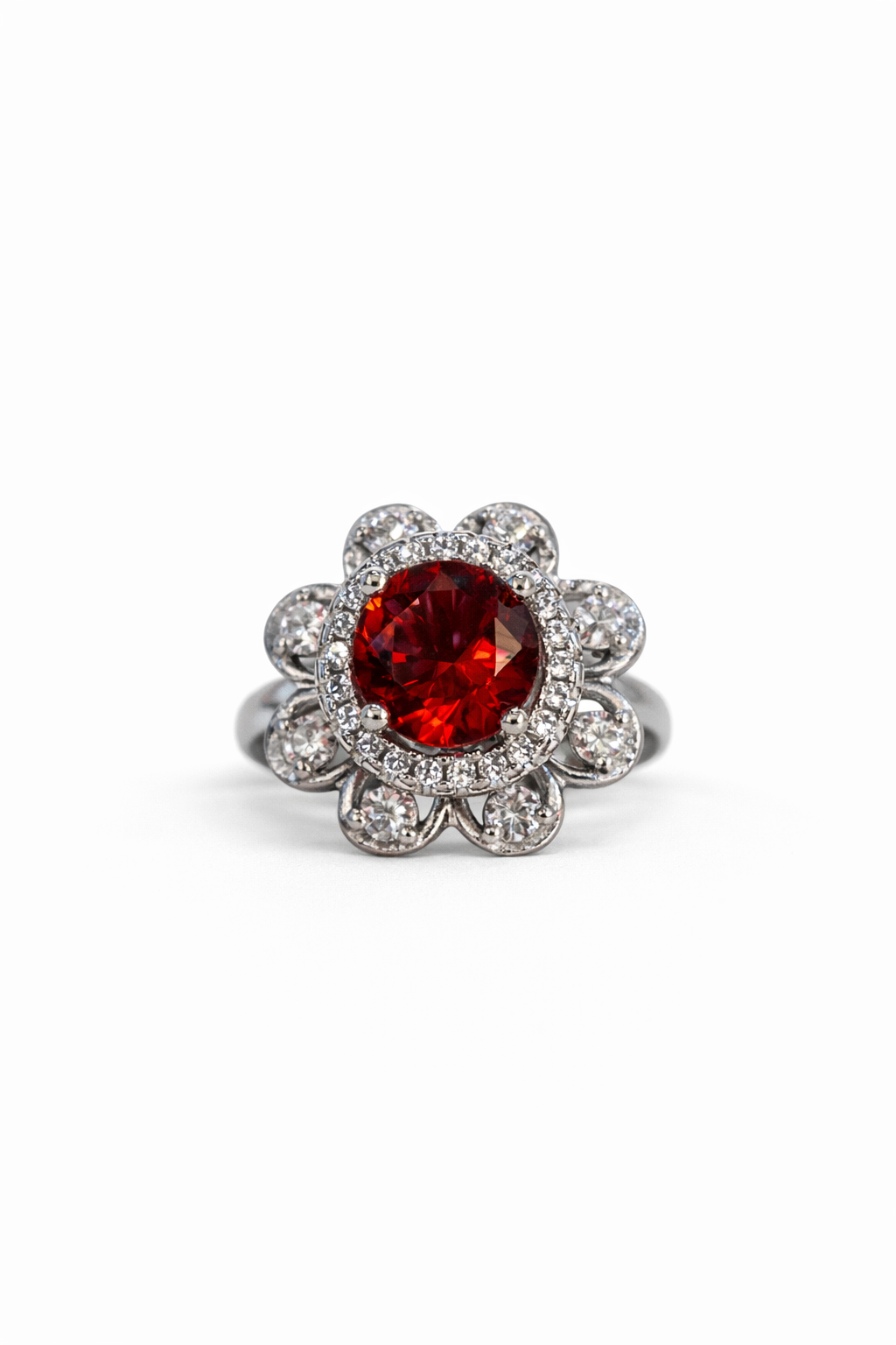 Crimson Grace Silver Ring