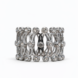 Silver Infinity Cuff Ring