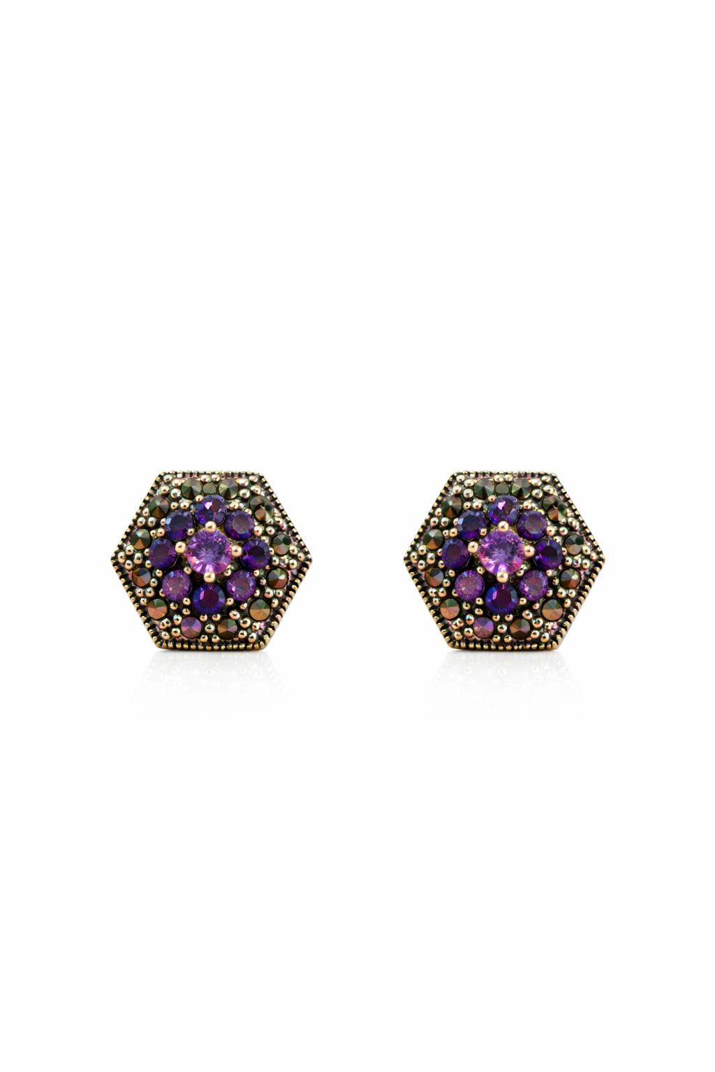 Amethyst Hive Studs