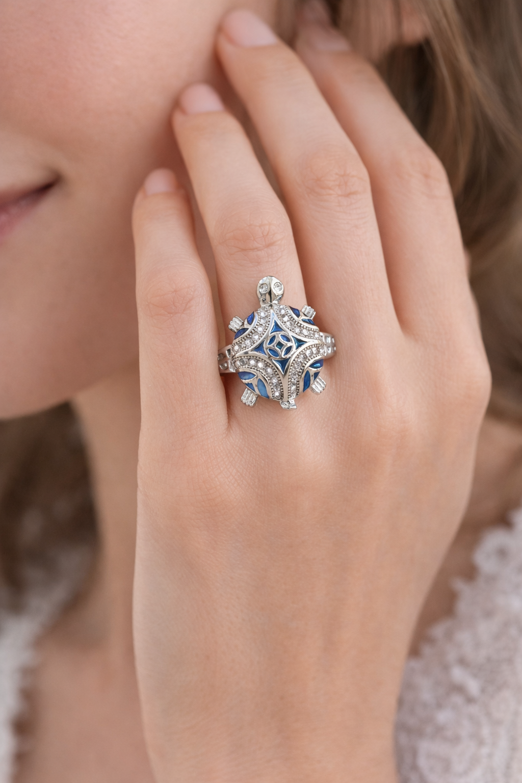 Azure Compass Charm Ring - Image 4