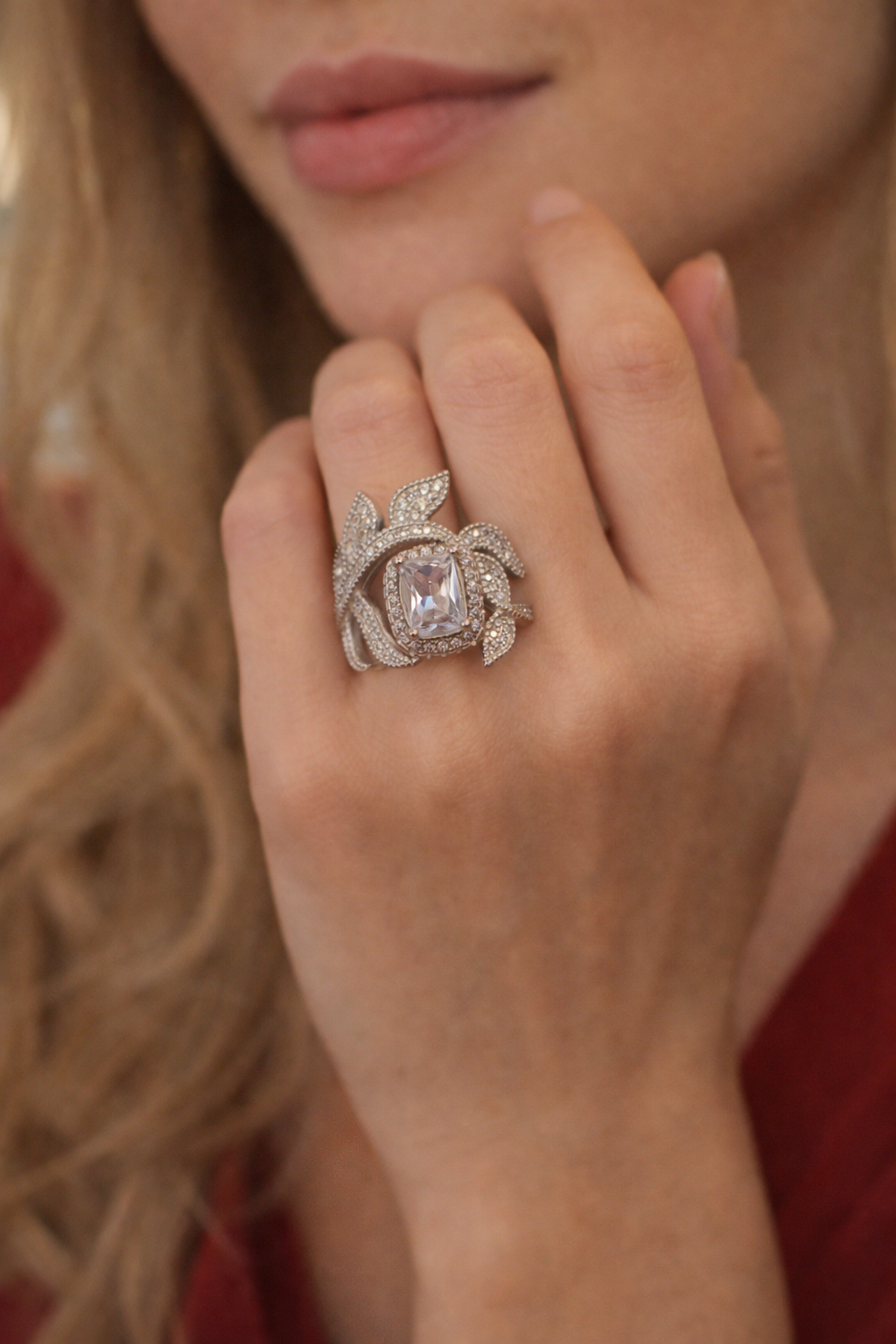 Silver Leaf Bloom Ring - Image 5