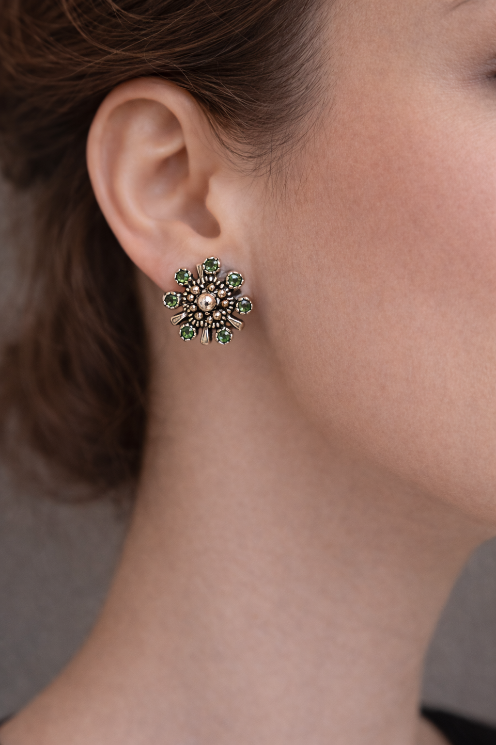 Verdant Sunburst Stud Earrings - Image 4