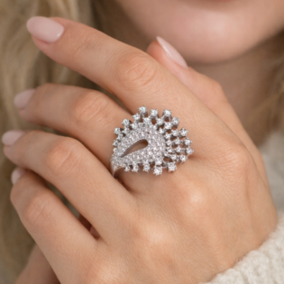 Aurora Crown Silver Ring - Image 4