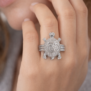 Sacred Turtle Om Ring - Image 3