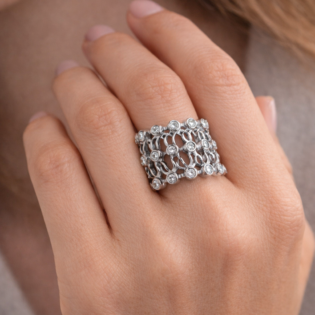 Silver Infinity Cuff Ring - Image 2