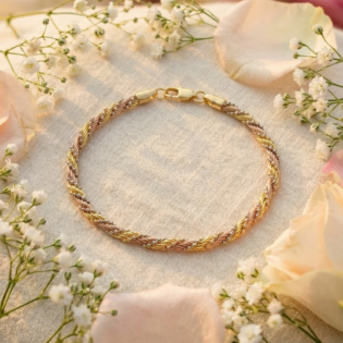Trinity Weave Silver Bracelet