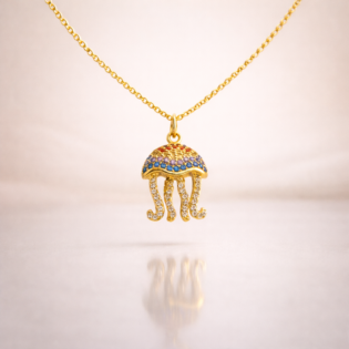 Celestial Drift Jellyfish Pendant - Image 3