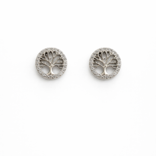 Silver Verdanthalo Stud Earrings