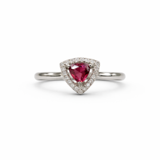 Crimson Trinity Halo Ring