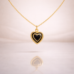 Eternal Noir Heart Pendant - Image 3