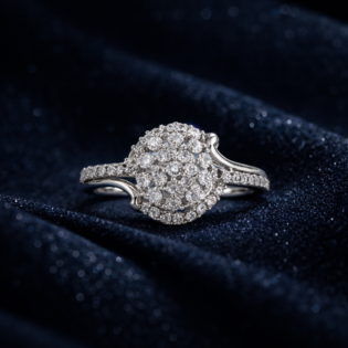 Lunara Bloomcrest Silver Ring