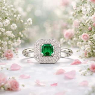 Emerald Virelle Prestige Silver Ring