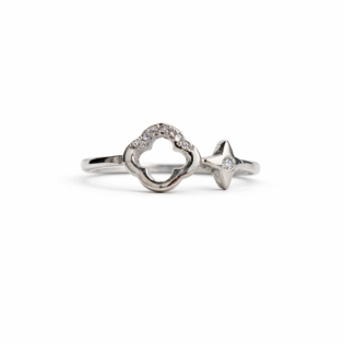 Celestial Bloom Silver Ring
