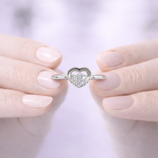 Silver Whisper Heart Ring - Image 5