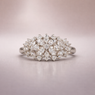 Celestial Bloom Silver Ring - Image 3