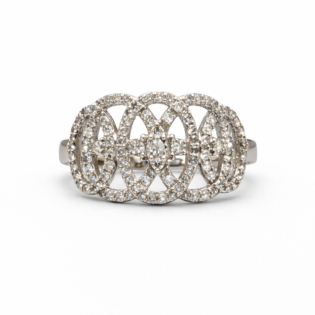 Celestial Lattice Silver Ring