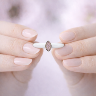 Blush Marquis Whisper Silver Ring - Image 5